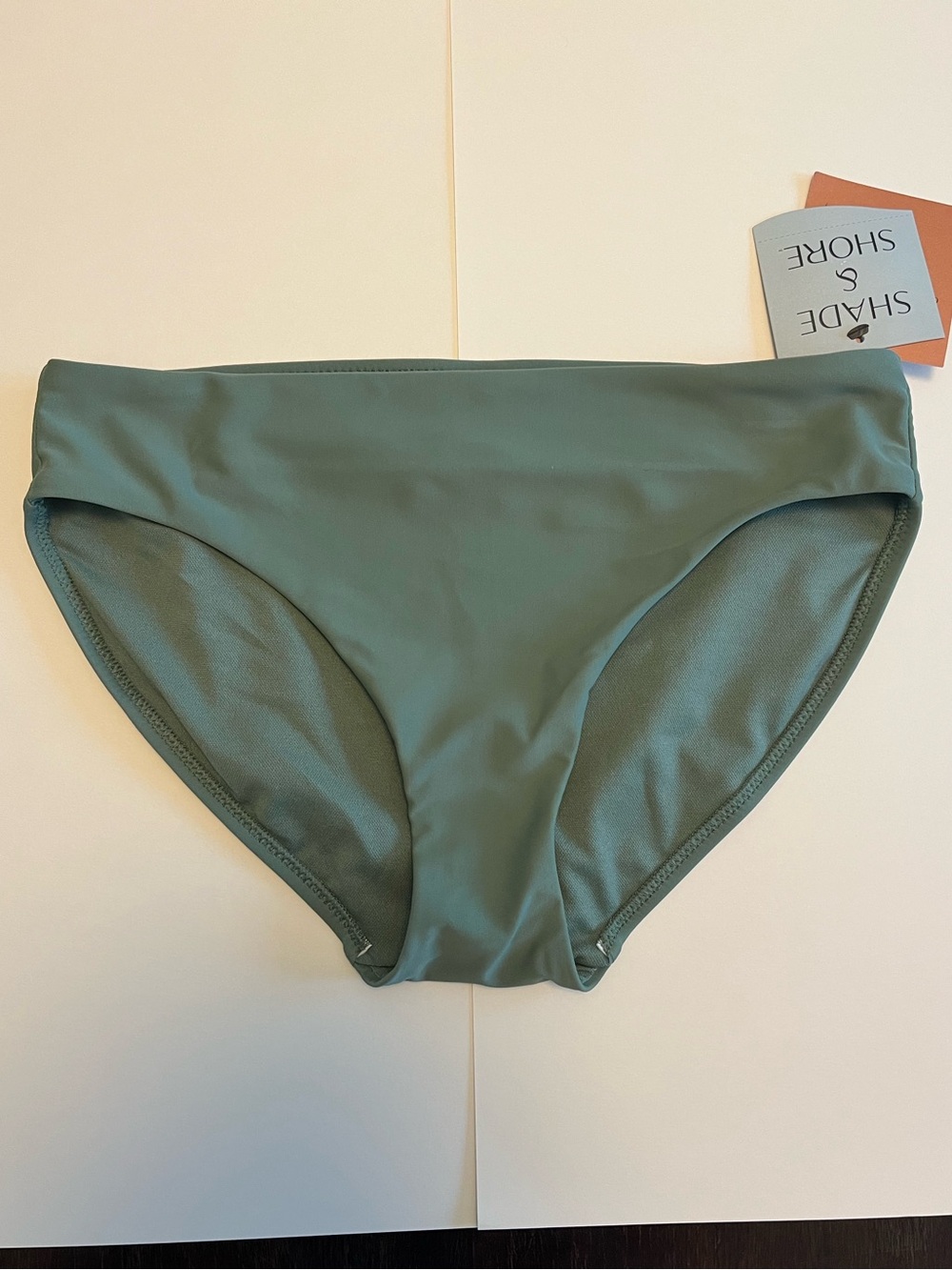 Shade & Shore Olive Green Low-Rise Bikini Bottom